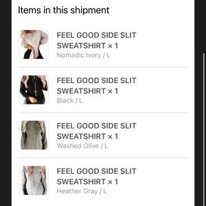 Pebby Forevee crewneck sweatshirts (qty 4)